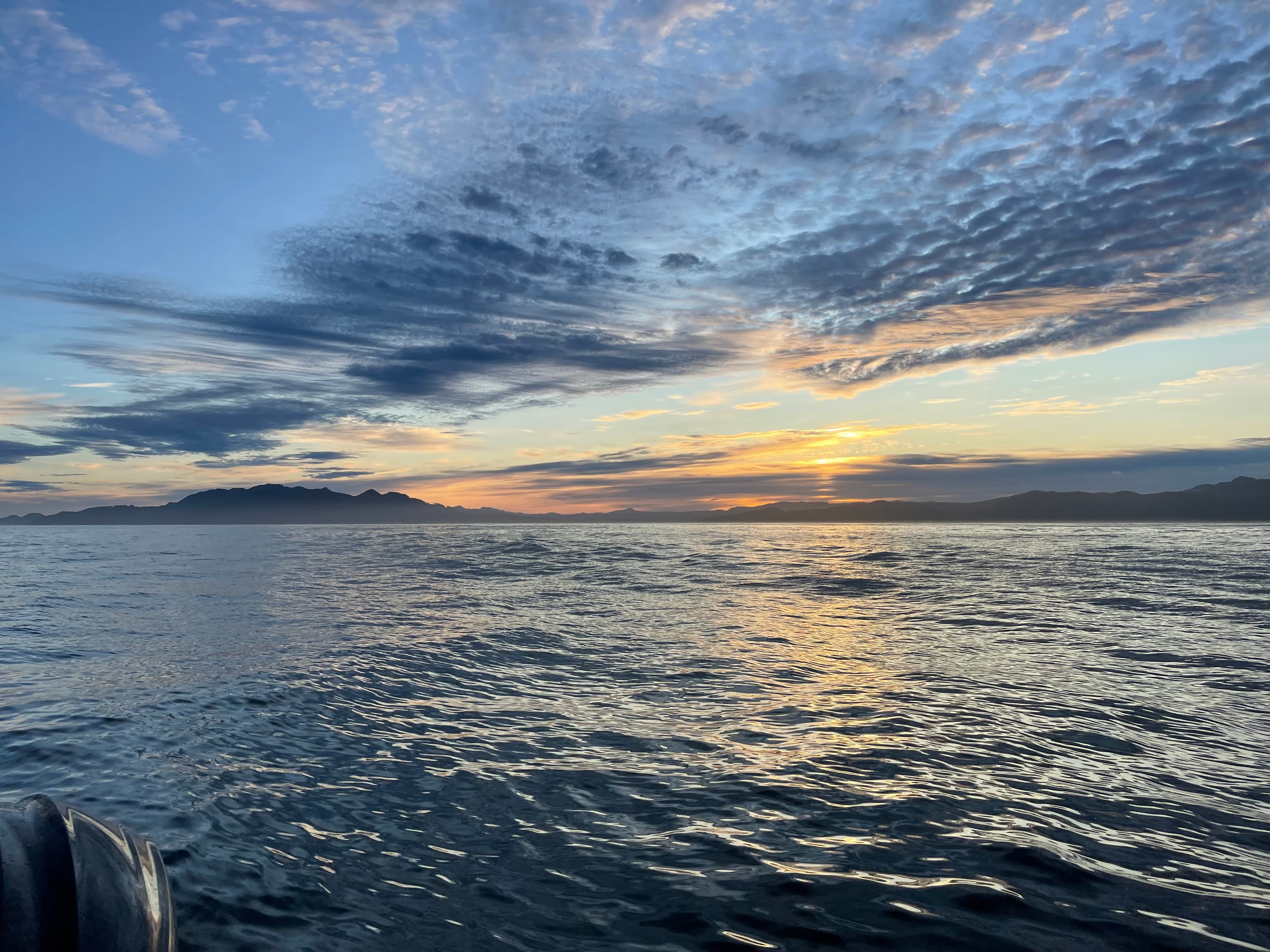 Sunset over the Oregon Coast from the boat